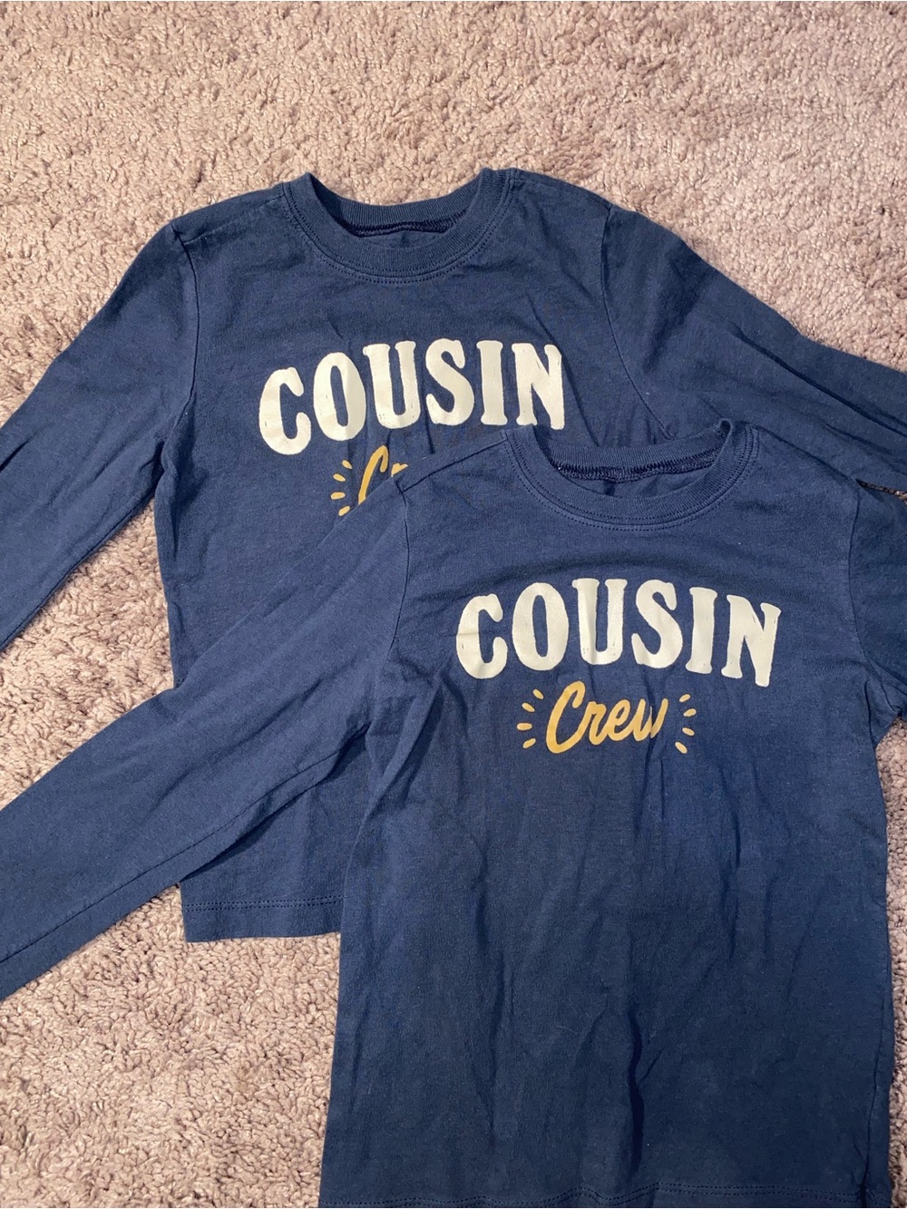 Carter's Cousin Crew Shirts Lot of 2 Toddler Boys 3T 4T Matching Tee Shirts